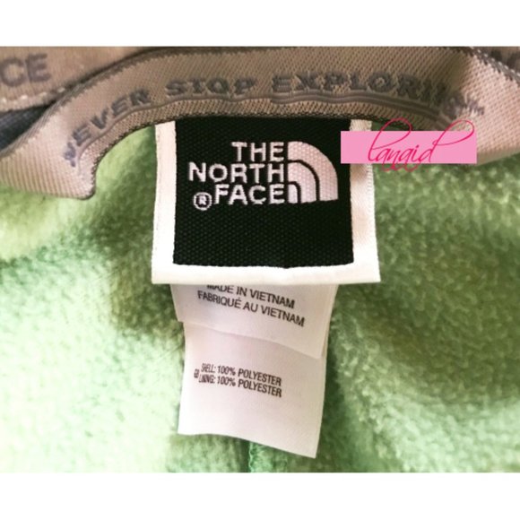 The North Face TKA 100 Full Zip Fleece Jacket Lime Green Fuzzy Teddy Warm Coat - Picture 4 of 8